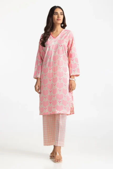 Jacquard Printed Shirt And Lawn Lacquer Printed Trouser